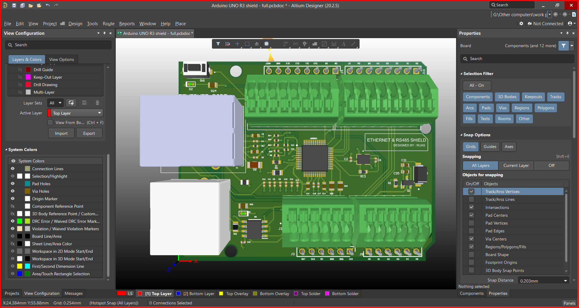 RS485 AND ETHERNET SHIELD